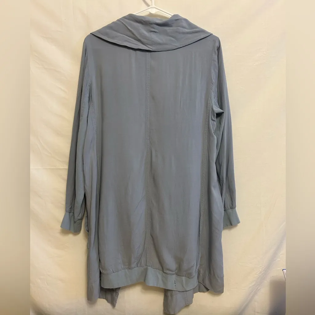 Soft Surroundings Blue Lightweight Zip Jacket‎ Size Medium - Image 5