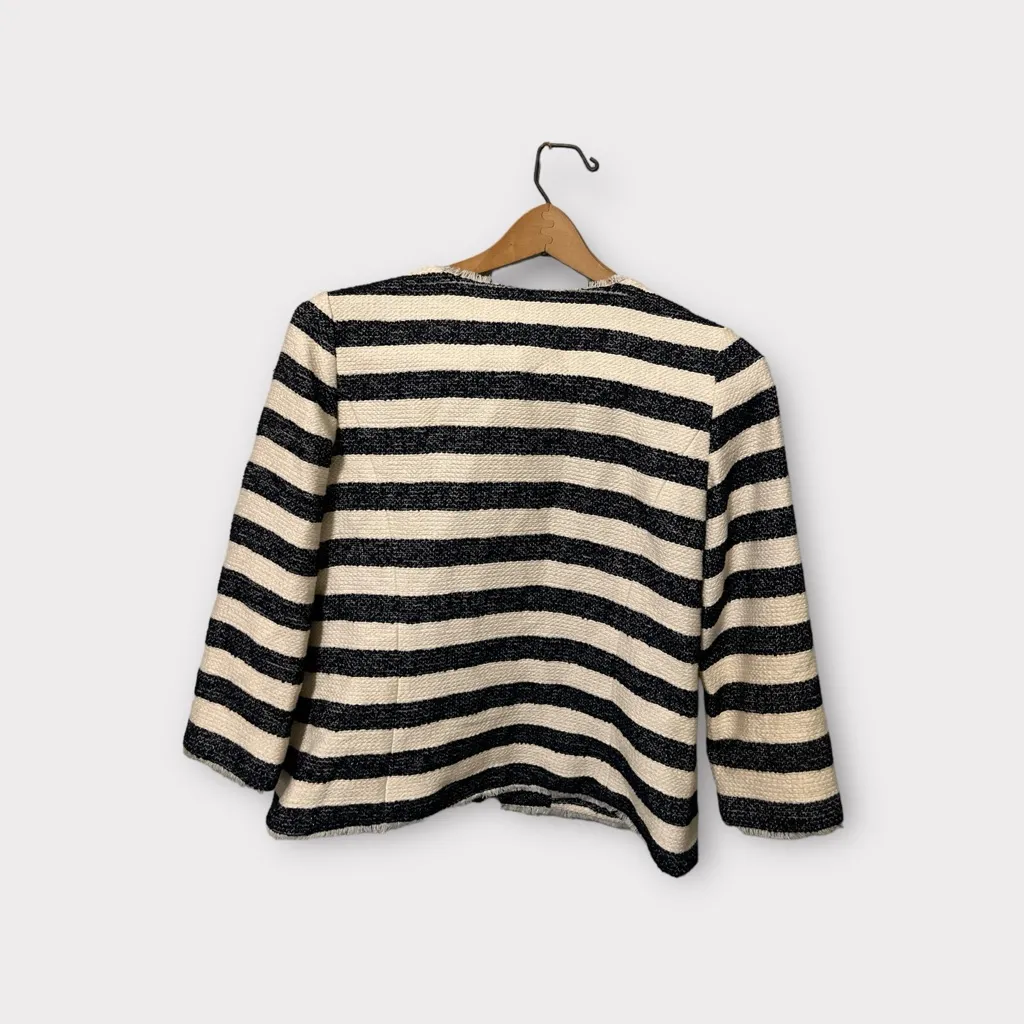 Womens Crown & Ivy Full Zip‎ Coat Striped Size Small S New NWT $89 - Image 5