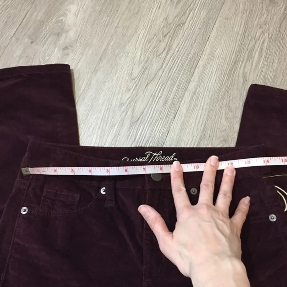 NWOT Purple Burgundy Velvet Skinny Jeans Pants New - Image 6
