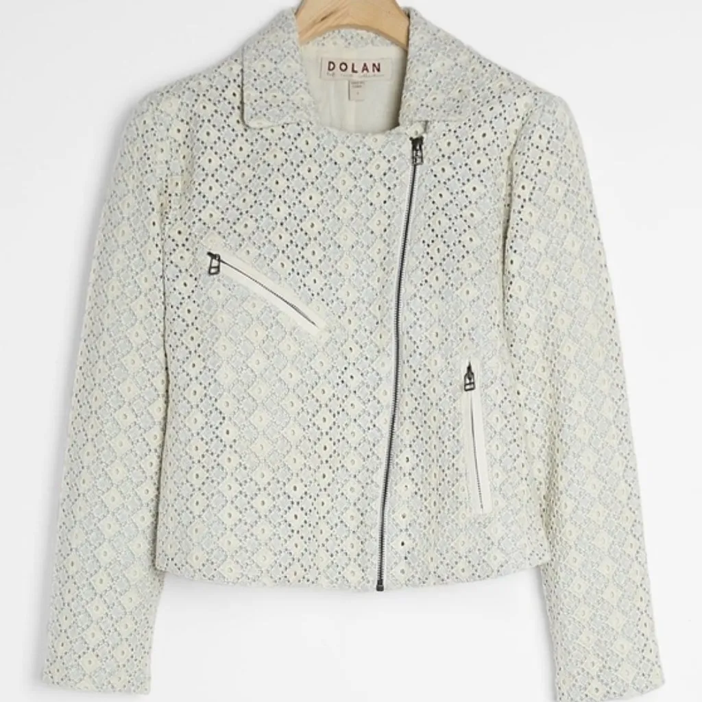 NWT Anthropologie X Dolan Left Coast Rossi eyelet moto jacket - Image 3