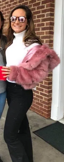 ASOS Pink Fur Coat - Image 3