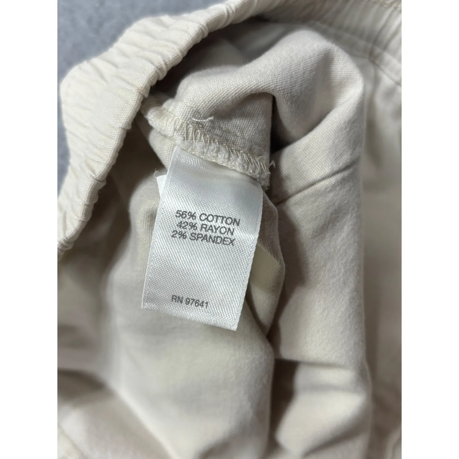 J.Jill‎ Women's M Medium Casual Crop Pants Beige Drawstring Elastic Waist - Image 8