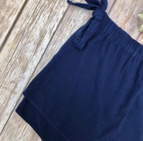 REVOLVE navy blue tiered side tie skirt - Image 4