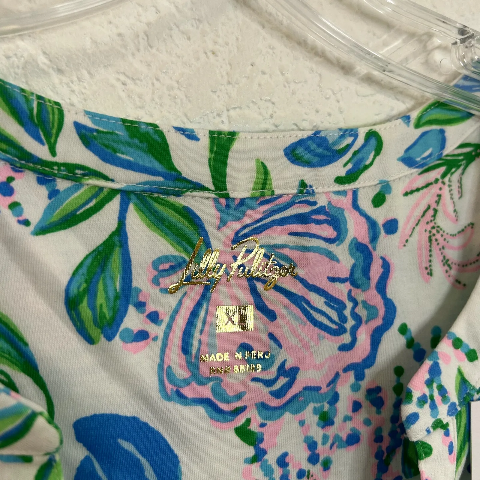 Lilly Pulitzer Dev Dress Womens Size XL Resort White Just A Pinch NWT Green Blue - Image 5