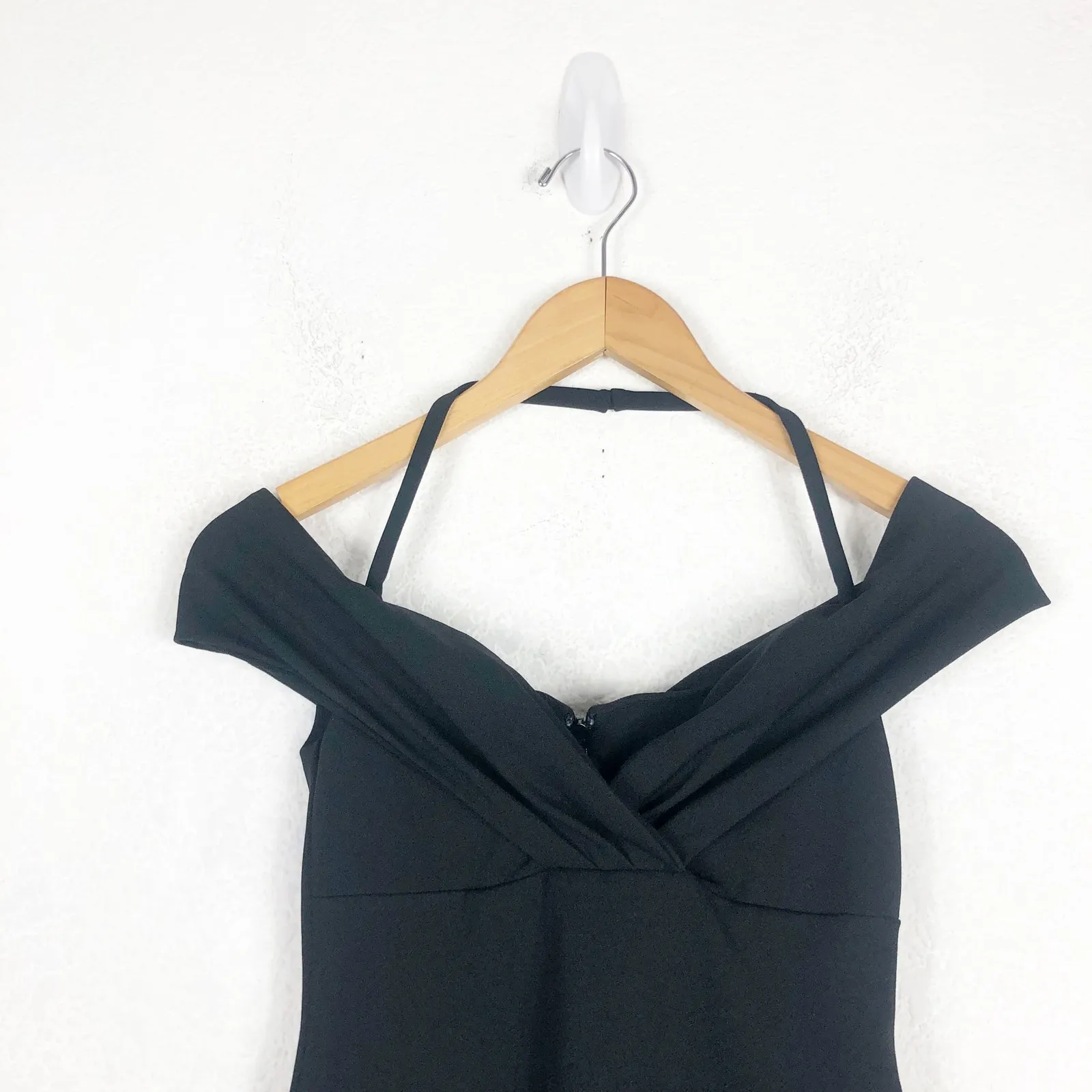 Nookie Athena Off Shoulder Black Midi Dress Size Small NON1722 Cocktail Chic - Image 5