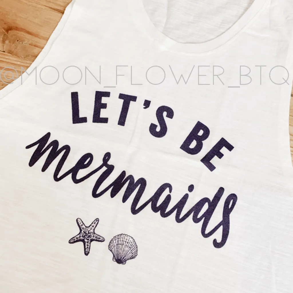 Let’s be Mermaids Tank Top White Size M - Image 2
