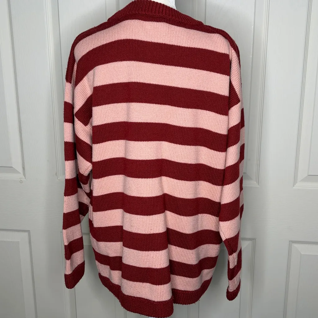 EQUIPMENT
Brittan Wool Sweater In Syrah Red And pink jumper size m
B-1 - Image 7