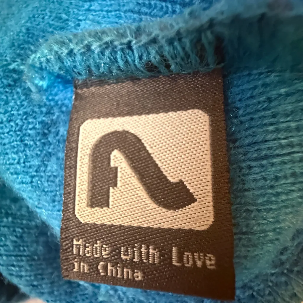 Flylow Gear OG Pom Torquoise Teal Unisex Beanie Hat Cap Rib Knit Ski Snowboard Blue - Image 4