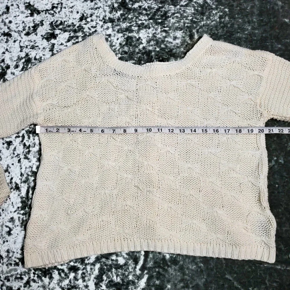 Jessica Simpson Knit Cream Sweater W/ Bows at Back - Image 4