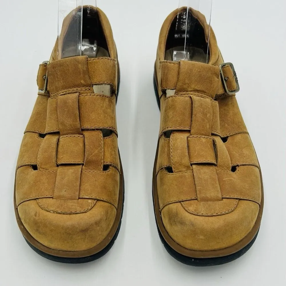 Teva Brunswick Shock Pad Womens Camel Brown Closed Toe Slip-On Sandals Size 7 - Image 2