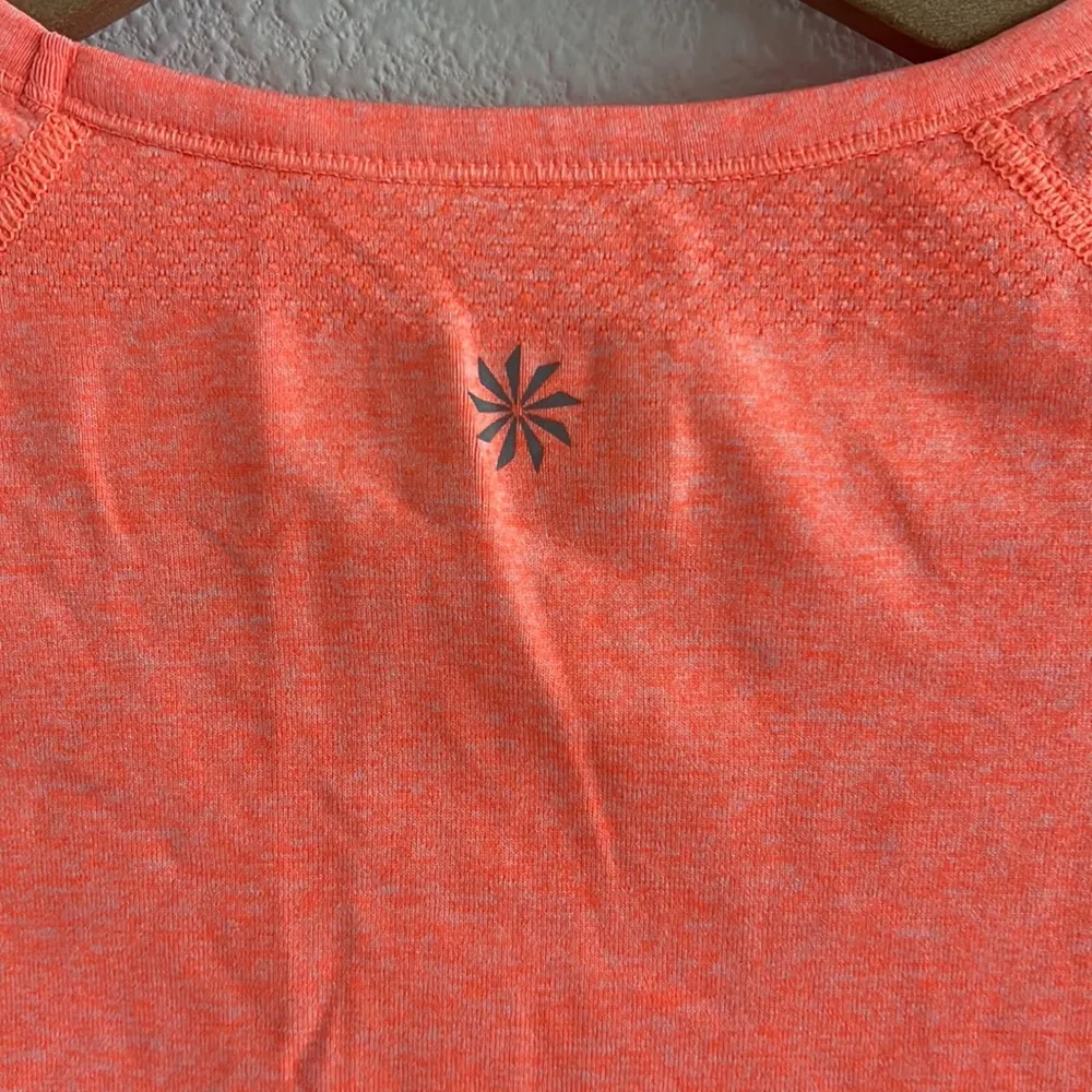 Athleta Fast Track Tee Orange Bright Running Athleisure Medium - Image 5
