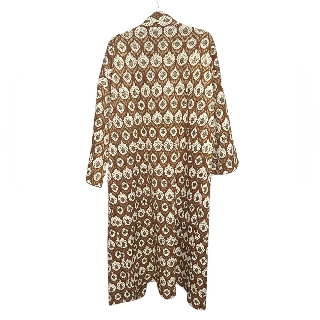 Zara Special Addition 3/4 Sleeve Jacquard Open Front Coat, NWT - Image 4