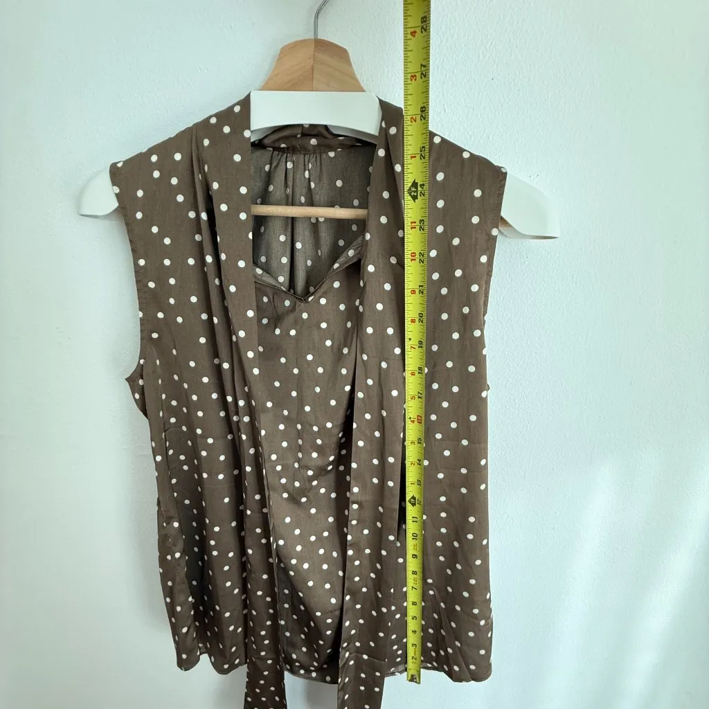 Satin Sleeveless Polka Dot Tie - Image 5