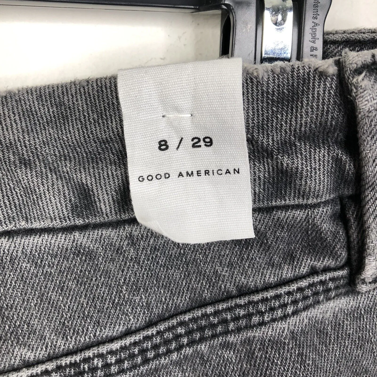 NEW Good American 90's High Waist Baggy Relaxed Black Gray Jeans Women's 8/29 - Image 7