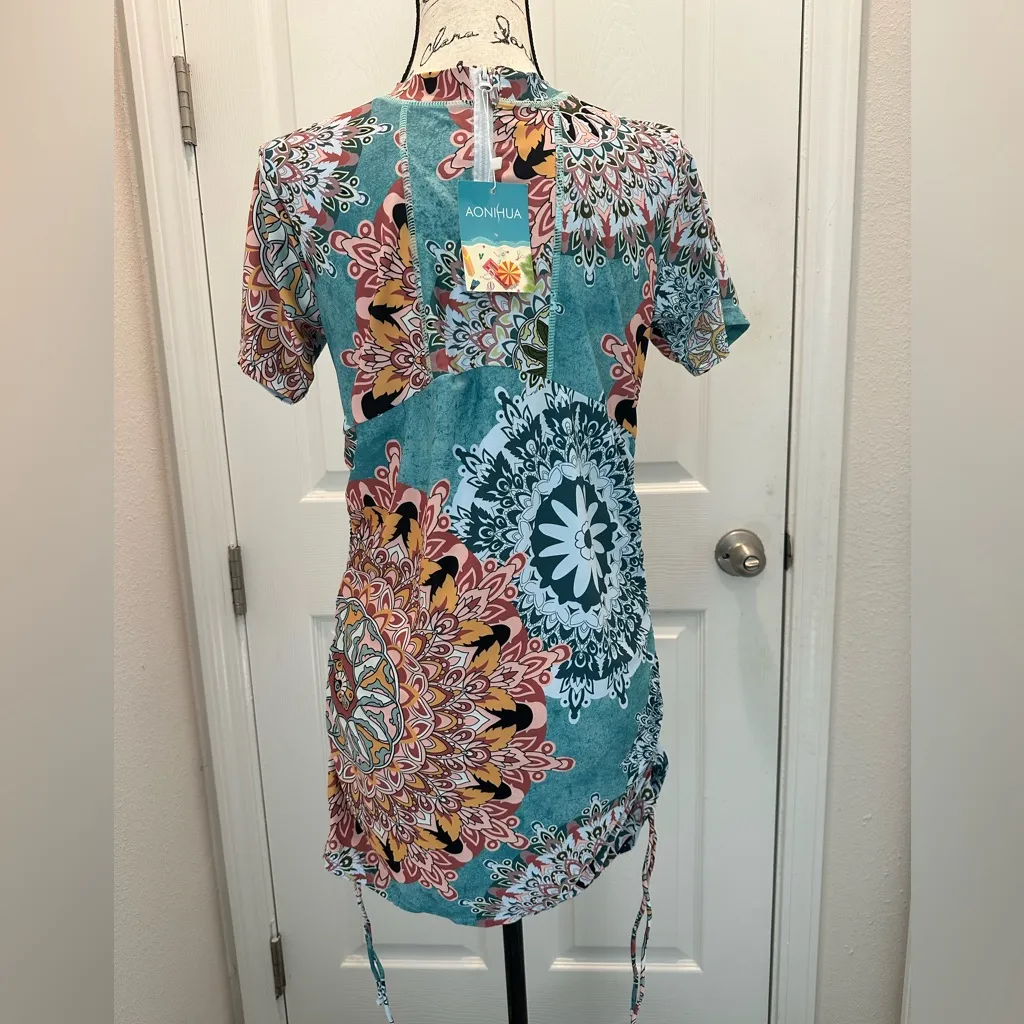 AONIHUA Floral Patterned Dress - Image 4