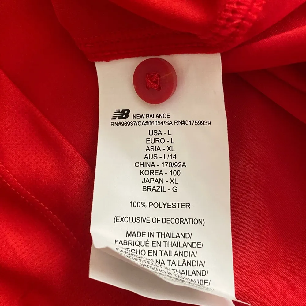 New Balance tech polo Golf shirt Short Sleeve Red L NWT - Image 3