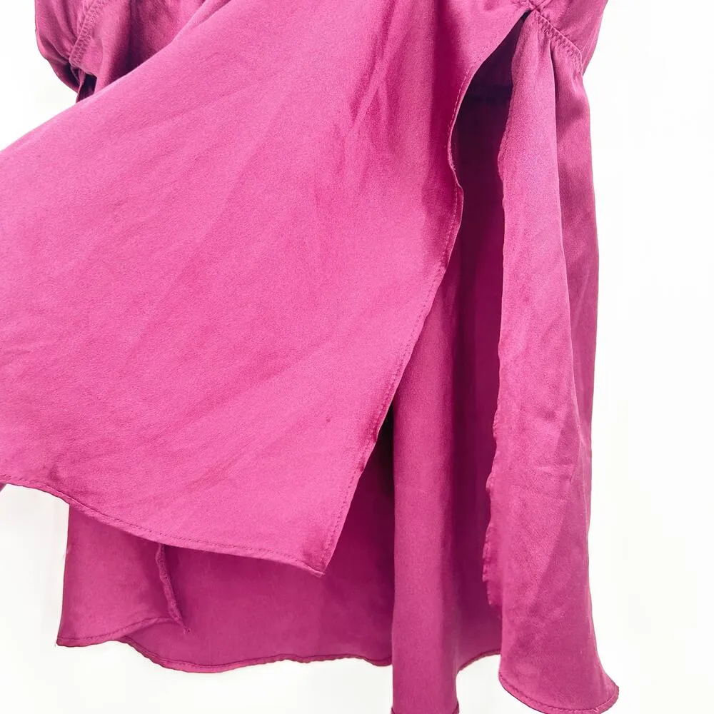 Victorias Secret VS Womens Coquette Lace Slip Babydoll Dress Chemise Size S Wine - Image 9