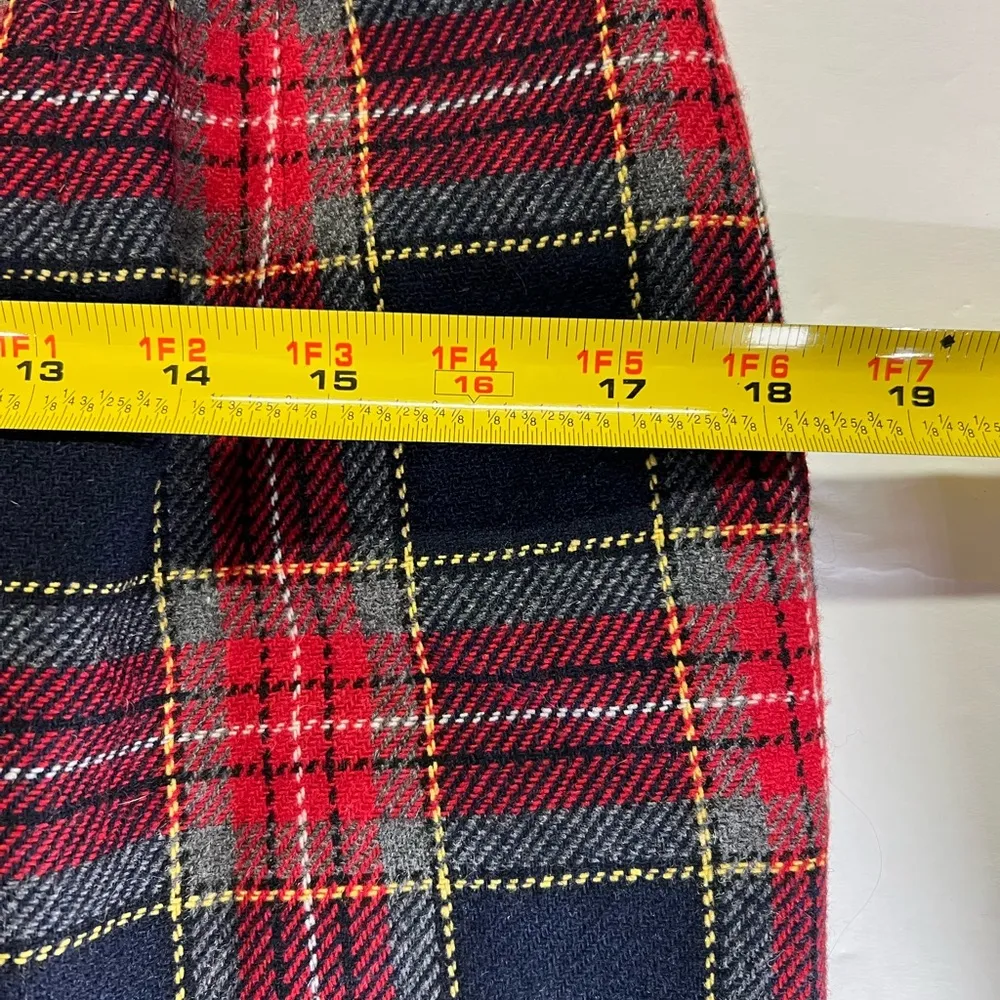 Haberdashery wool blend plaid knee length pencil skirt academia preppy vintage - Image 8