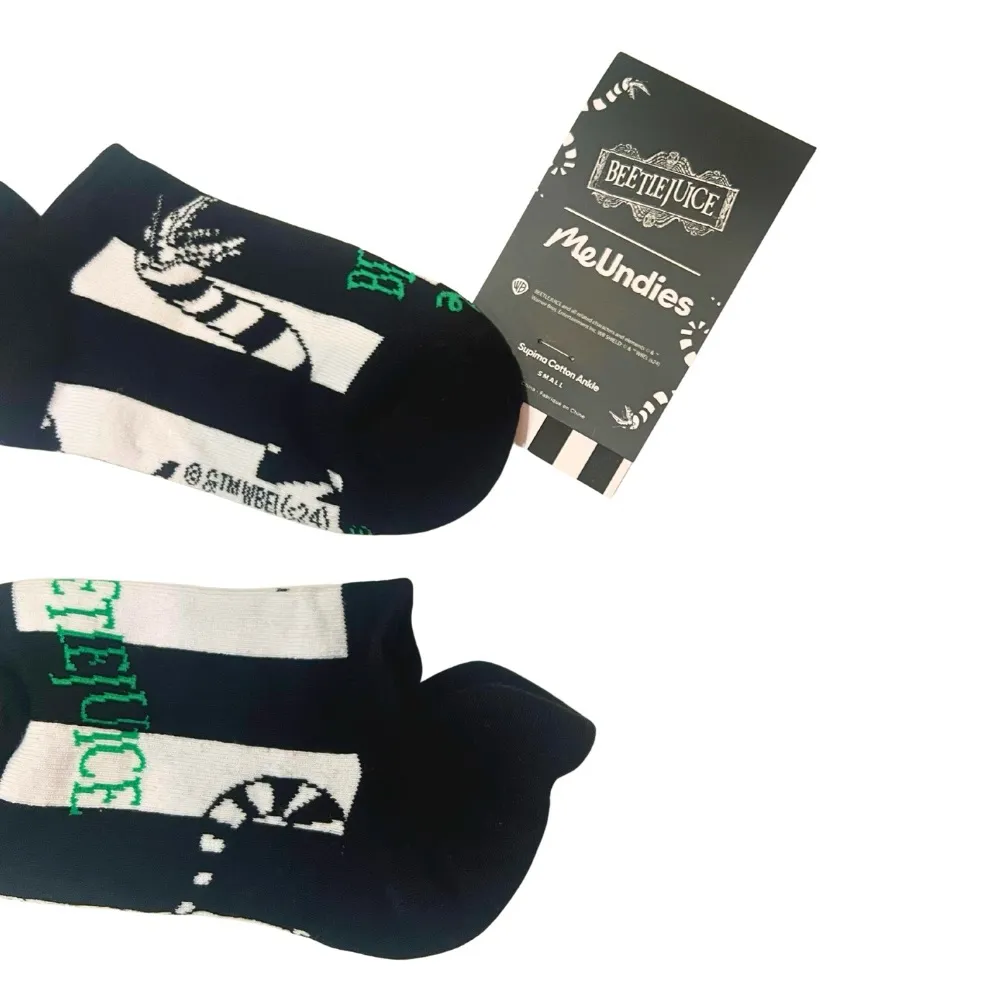 MeUndies Beetlejuice Print Heritage Ankle Sock — S Multiple - Image 3