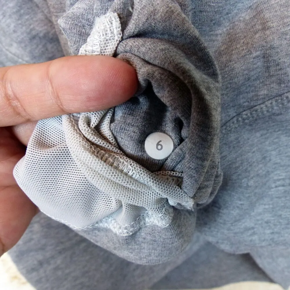 Lululemon Blissed Out Sleeveless Hoodie Womens 6 Heathered Gray Sporty Gym Yoga - Image 9