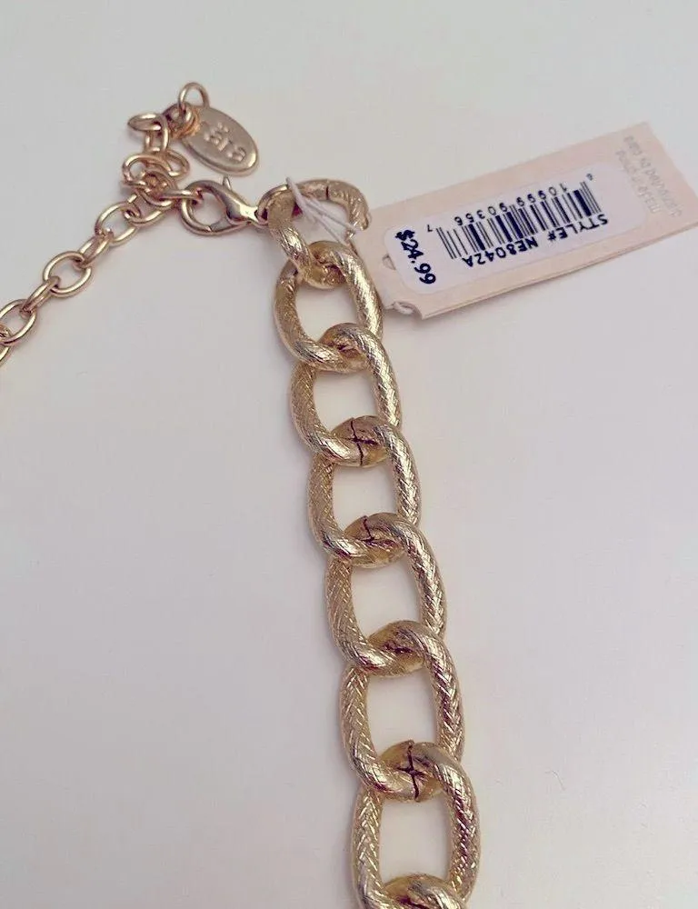 Gold gem statement necklace - Image 2