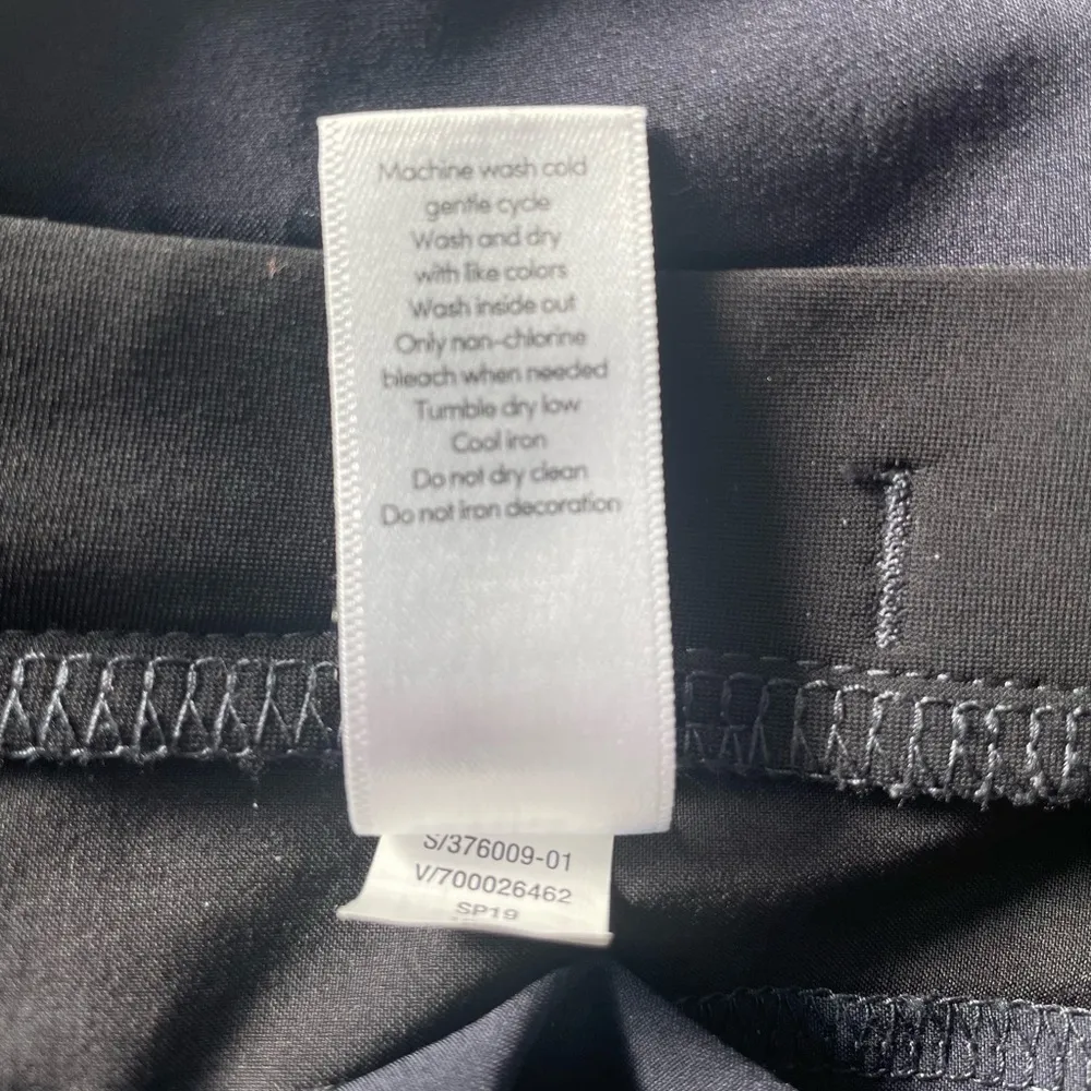 Athleta Women Wide Leg Navy Blue w Black Pinstripe “Tux”Athletic Pants - Image 11