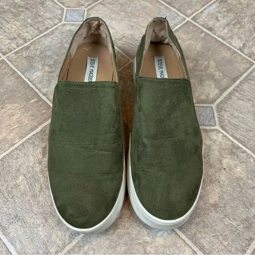 Steve Madden Zayna Slip-On Green Sneakers // Casual - Image 2