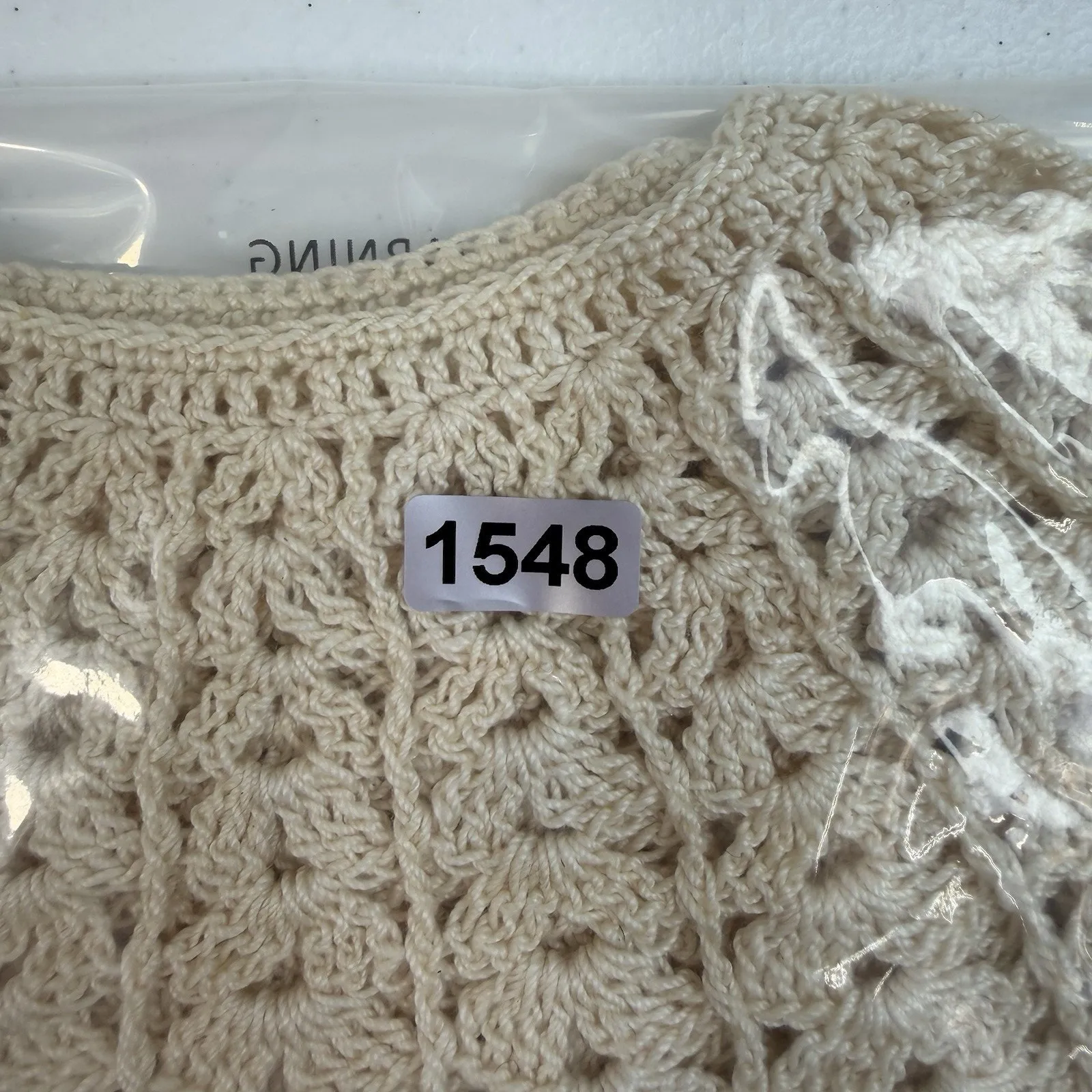 Antique Vintage Crochet Lace Collar Victorian Beige Edwardian Boho Stunning - Image 9