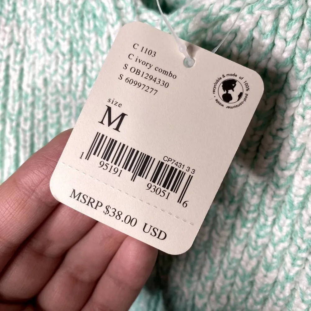 Free People Intimately Here All Day Knit Bralette Brami Crop Top Blue Medium - Image 5