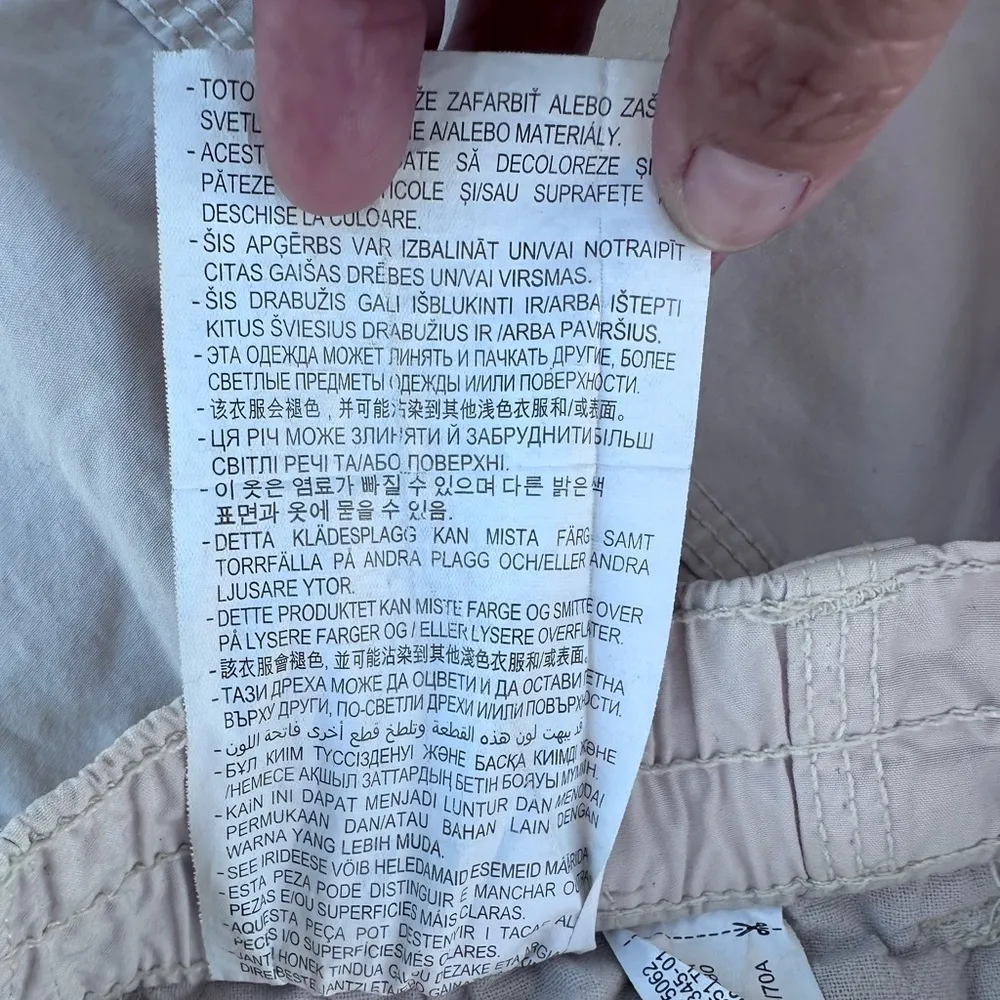 Zara Womens Beige Cargo Wide legs medium Pants - Image 5