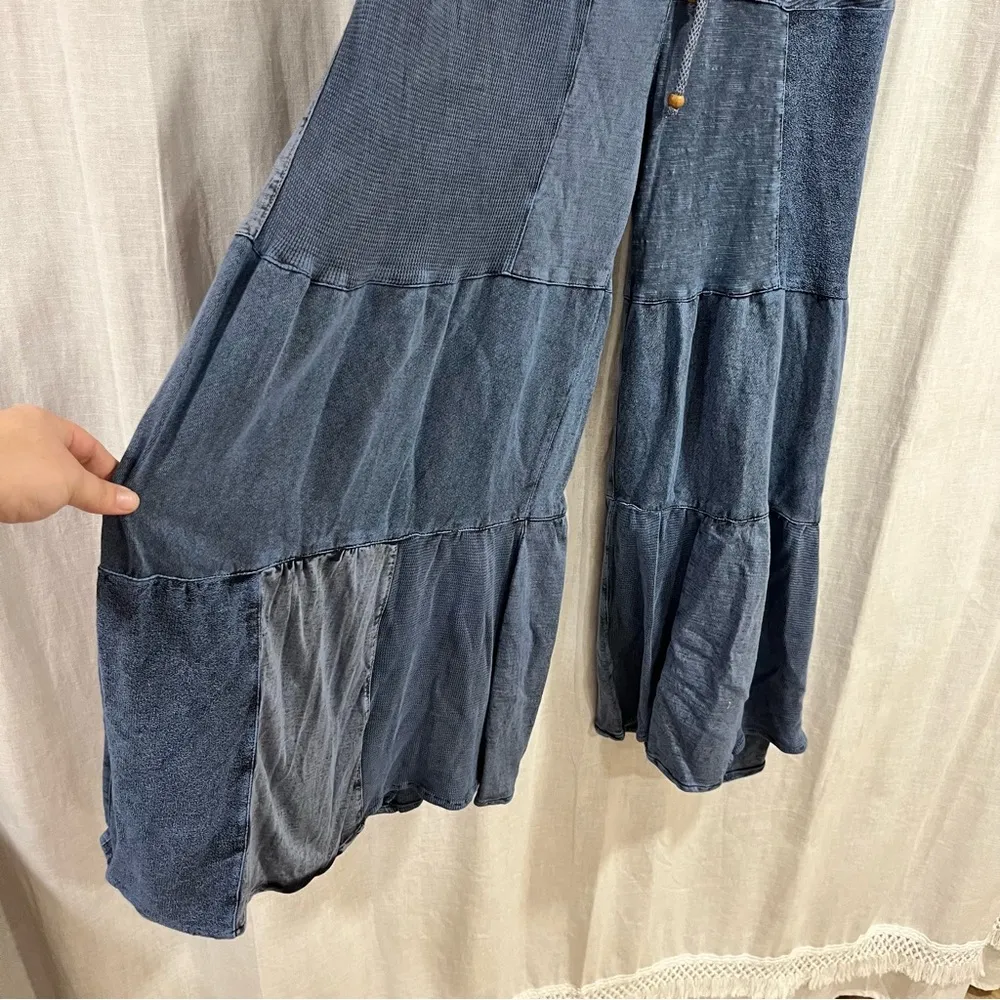 Young Threads  Stormy Pants Flowy Boho Patchwork Denim - Image 2