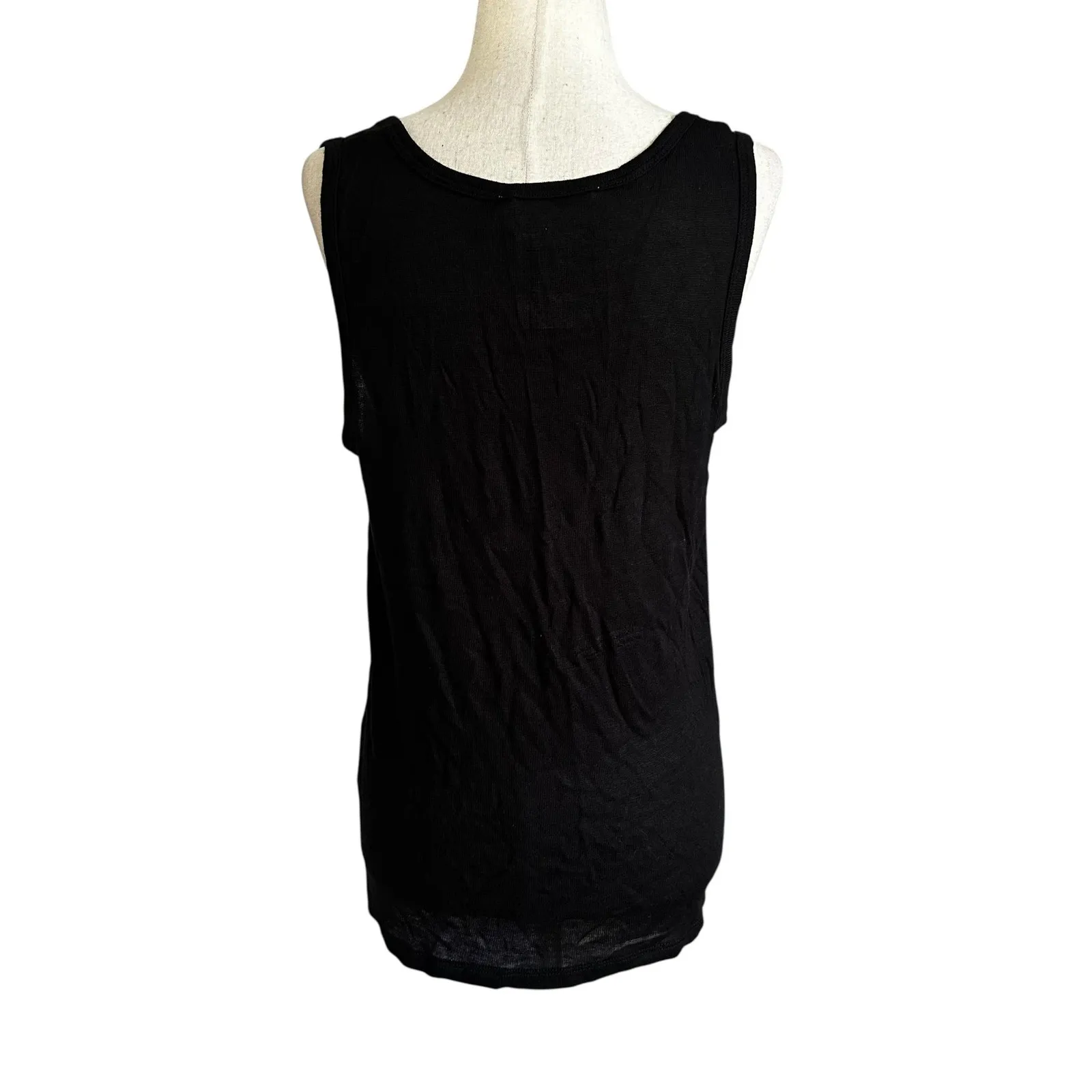 Double Zero  Black Basic Knit Tank Top Women's Size Spicy Small | 36-24 - Image 2