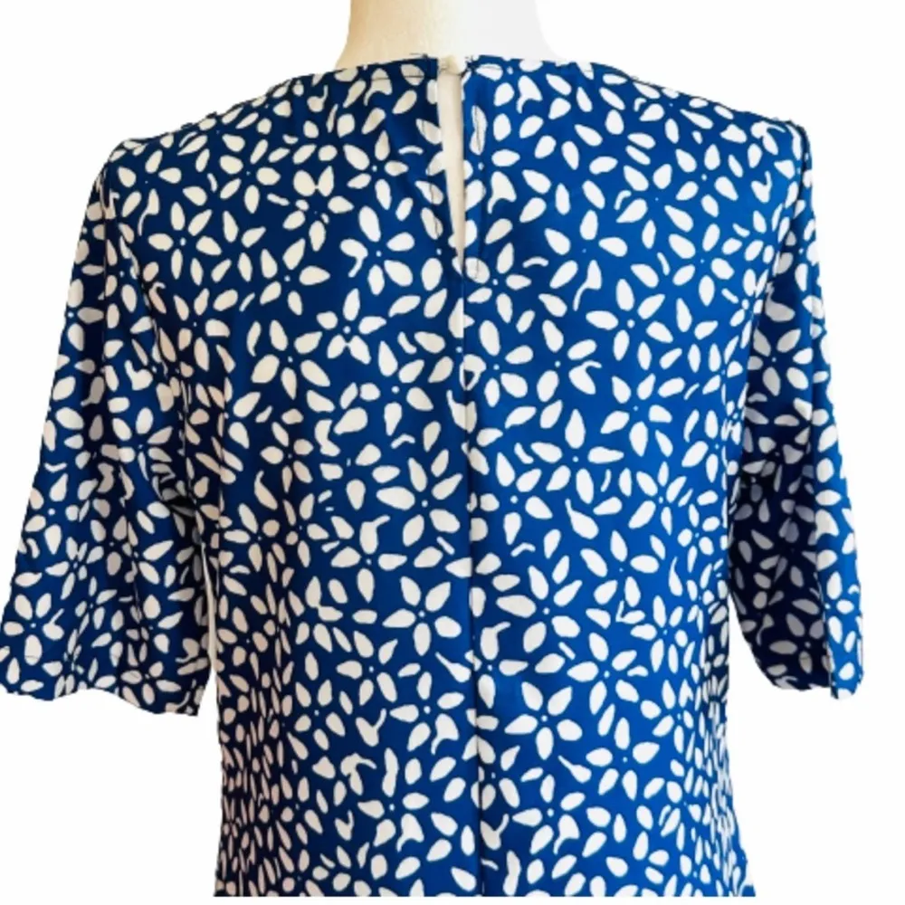 Noracora Maxi Dress White Floral Short Sleeves Side Pockets Dress Size Small - Image 6