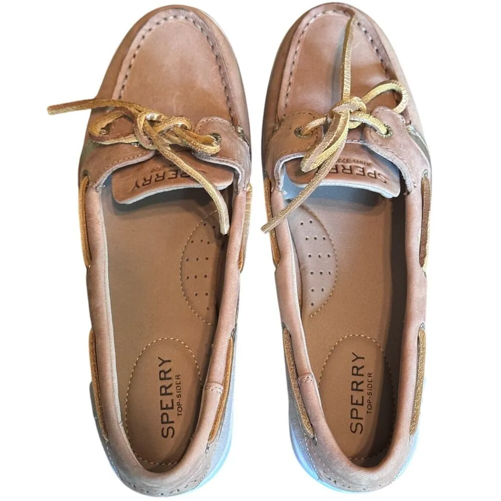 Sperry Top Sider AngelFish Boat shoe 7 gold glitter traditional classic preppy - Image 3