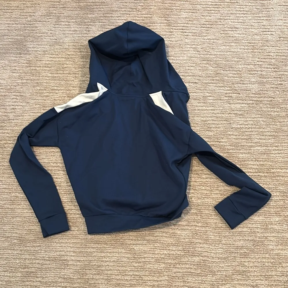 Women's Blue Hooded Jacket Size XS - Image 2