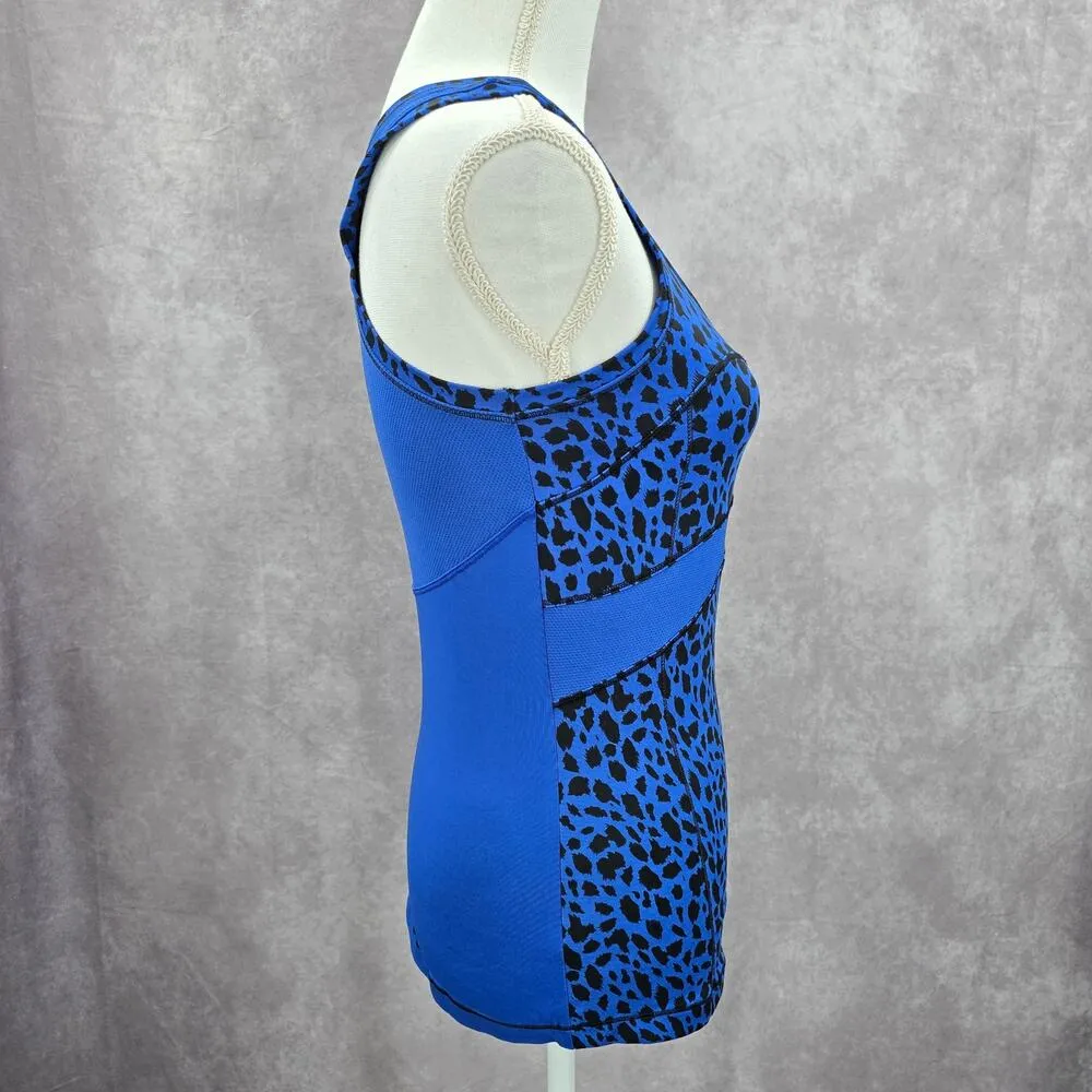 Standing Tree Blue Animal Print Activewear Streetwear Tank Top Small - Image 3