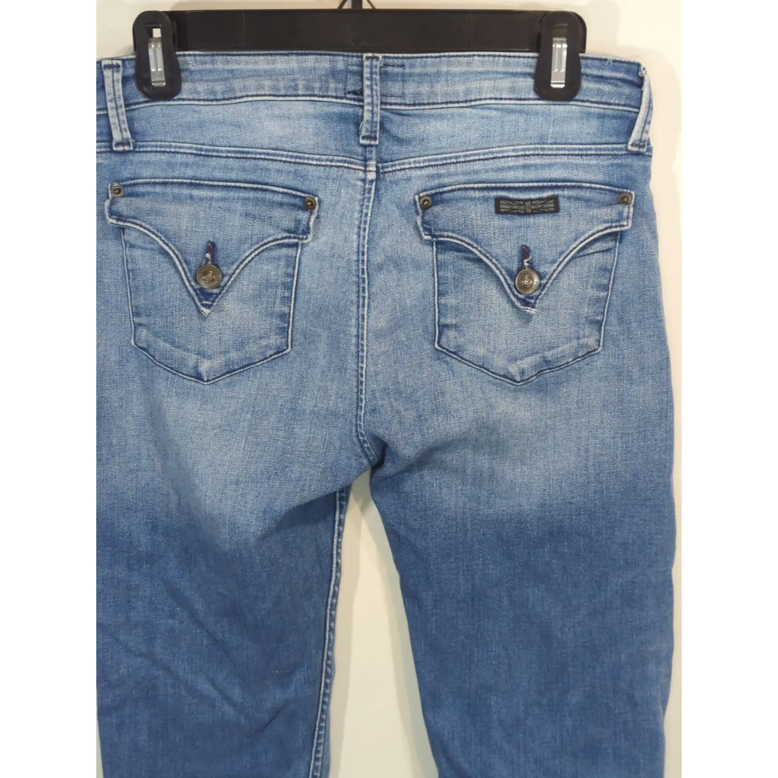 Hudson Bacara Straight Cropped Mid Rise Medium Wash Blue Jeans Womens Size 28 - Image 9