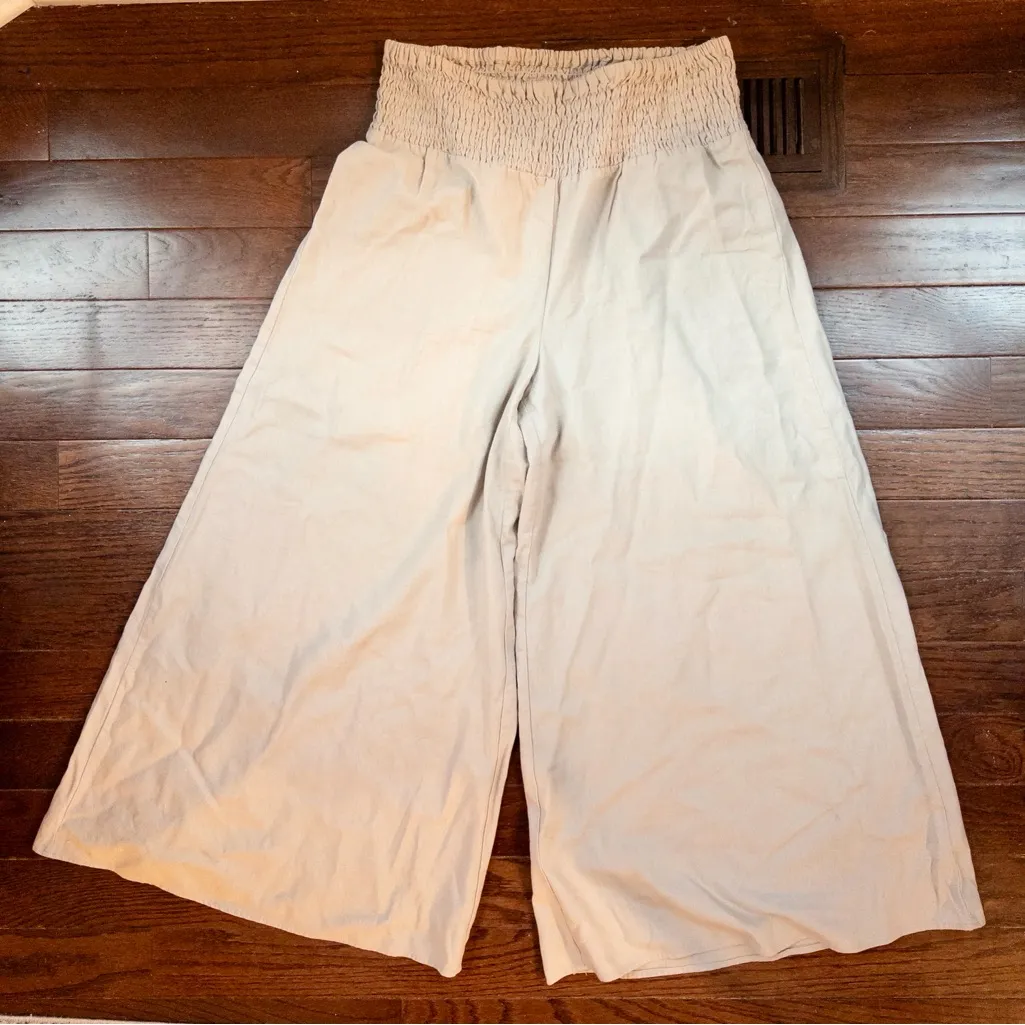 CeCe Wide-Leg Smocked Waist Pants – Size M - Image 2