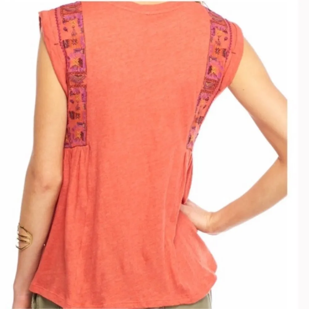 Free People Embroidered Marcy Peplum Top - Image 3