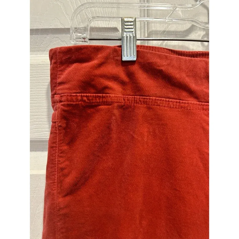 Free People We The Free In My Feelings Mid Rise‎ Crop Boot Velvet Red Size Large - Image 3