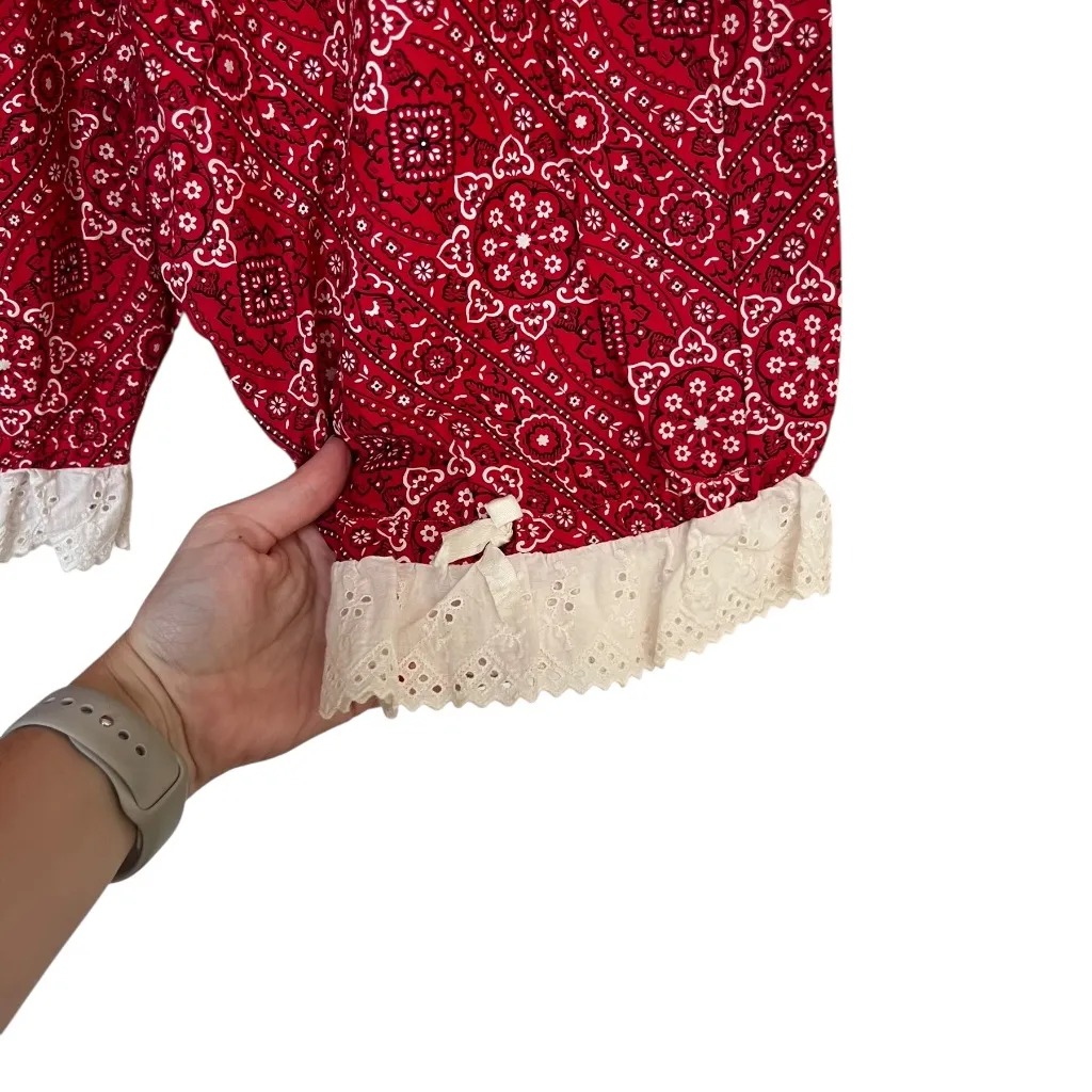 Vintage Red & White Bandana Knickers Size L - Image 4