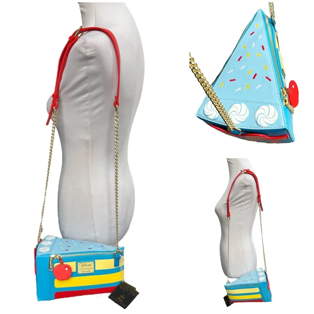 Loungefly Disney Snow White Cosplay Cake Crossbody Blue Yellow Red - Image 14