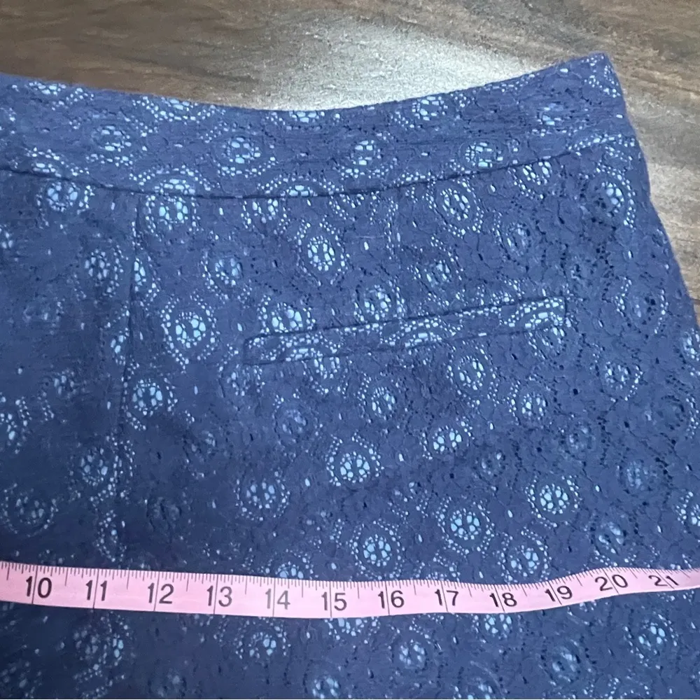 Lauren Conrad Shorts lace look fully lines Navy Blue Lace High Rise - Image 4