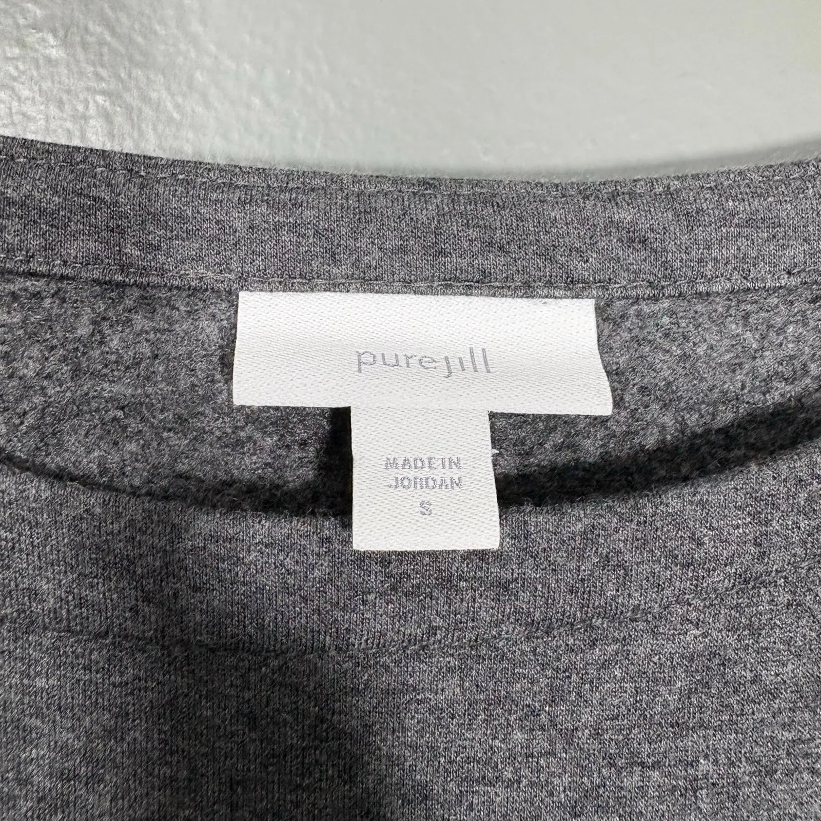 J Jill Pure Jill Women's Minimalist Gray Tunic Length Top - Size Small - Pockets - Image 4