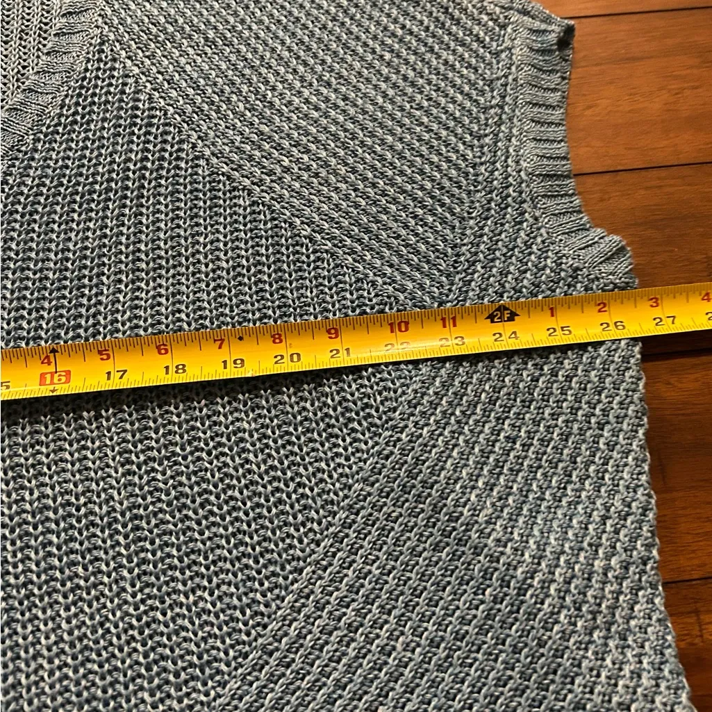 Polo Ralph Lauren Women’s Turquoise 100% Linen V-Neck Boxy Sleeveless Sweater XS - Image 3