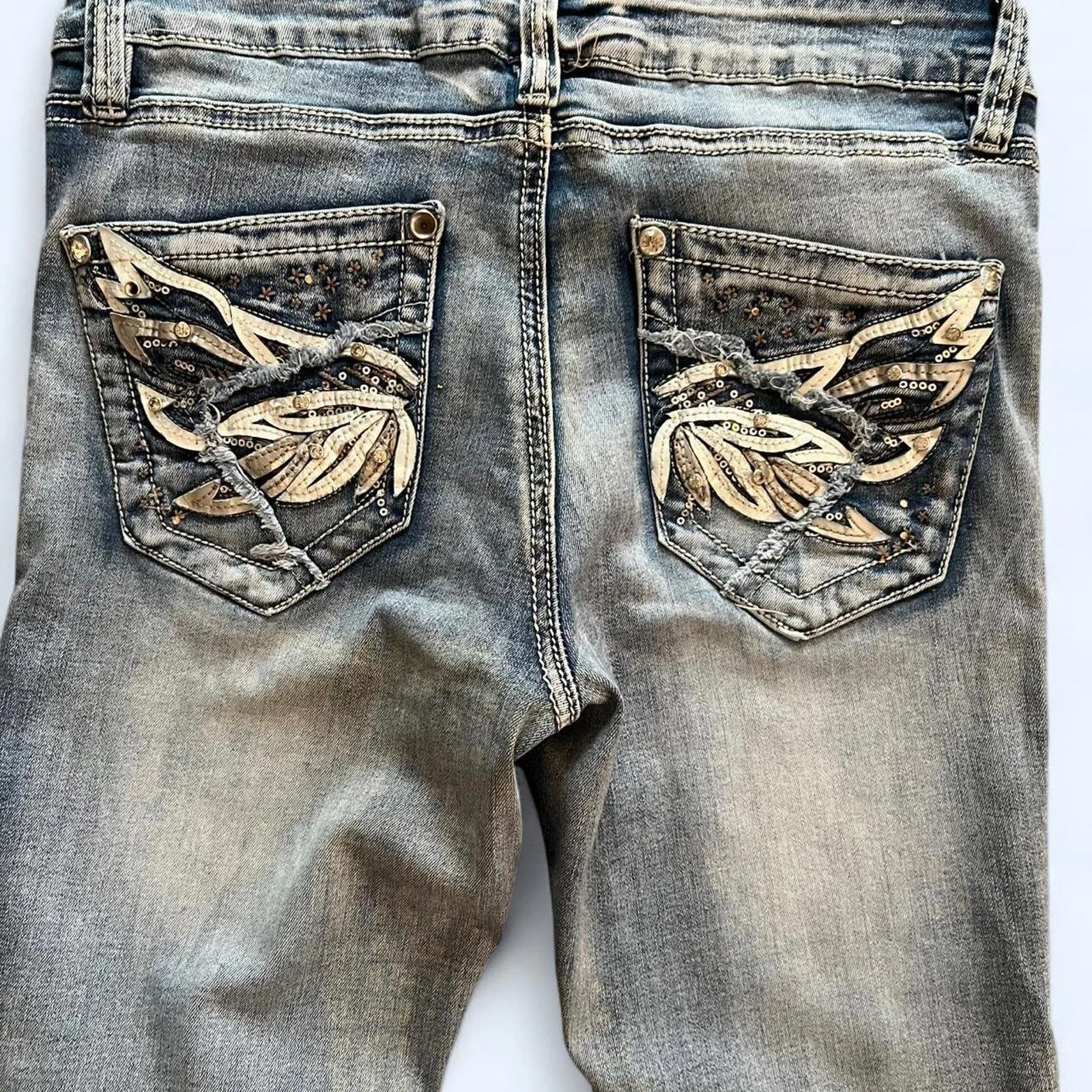 Y2K Rebel & Soul low rise boot cut Size 6 Blue - Image 9