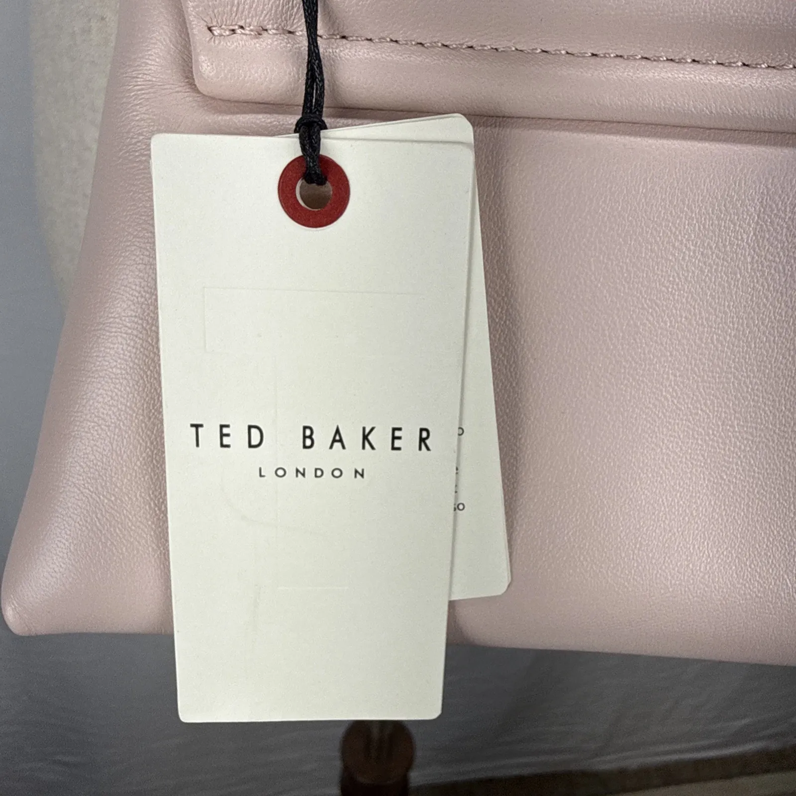 Ted Baker London Poppy Top Handle Satchel Bag Purse Crossbody Strap Pink Leather - Image 9