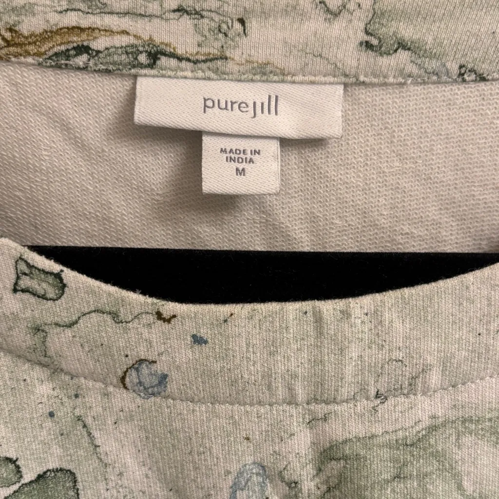 Marble Swirl Long Sleeve Top Green Size M - Image 2