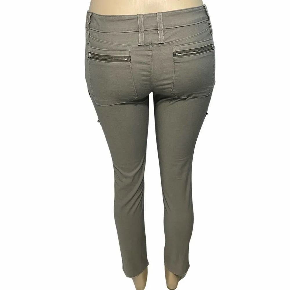 Joie Park Skinny‎ Zippered Utility Pants Green 0 - Image 4