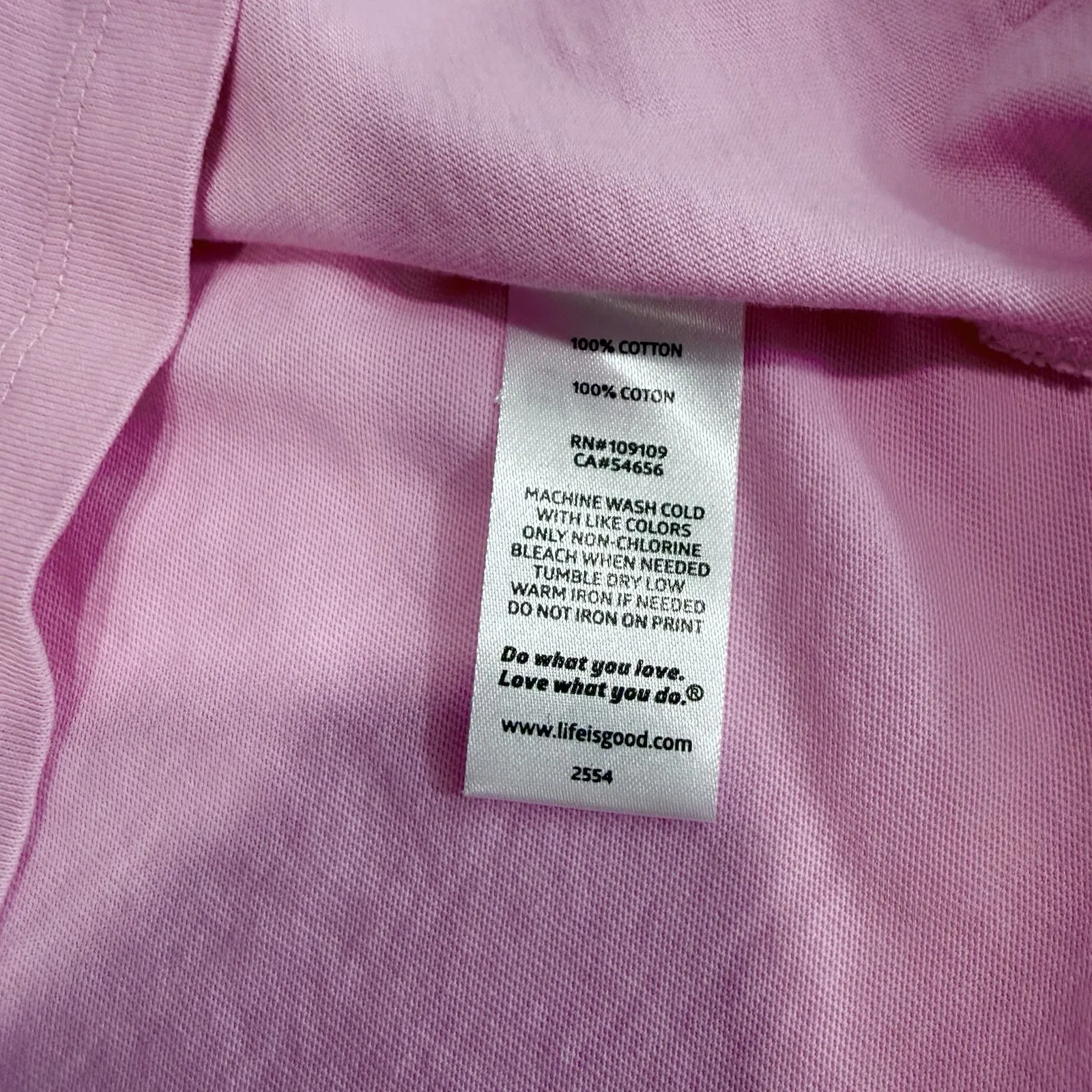 Life is Good Pink Purple Short Sleeve Crew Neck Crusher Tee XXL 2X - Image 9